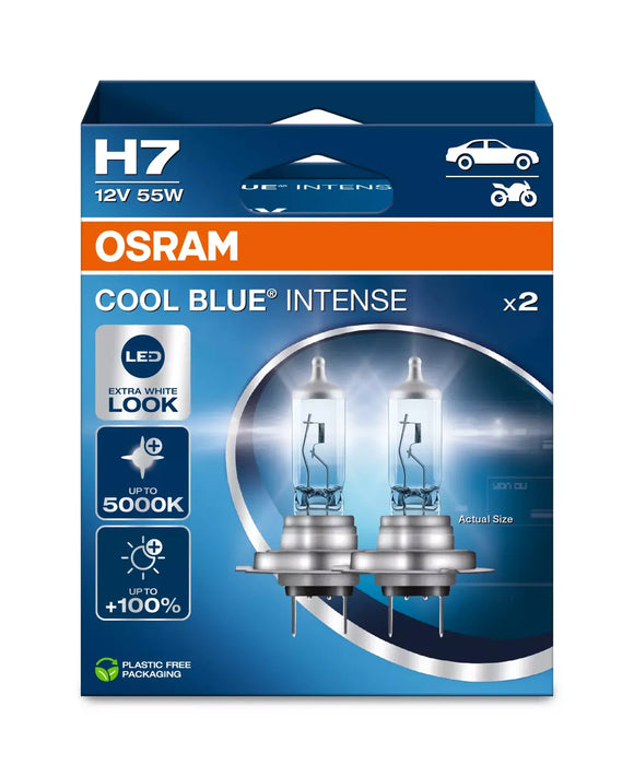 Ampoules halogènes Osram Cool Blue Intense (NEXT GEN) H7 | 64210CBN-HCB