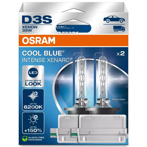 Osram 66340CBN cool blue intense CBI D3S Xenon HID bulbs 2 pack