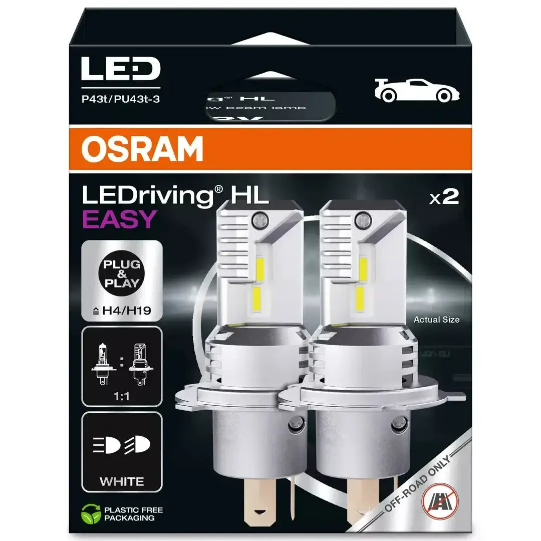 OSRAM LEDriving HLM Easy H4/H19 Led-koplamp, koudwit, 6500 K, led-retrofit- lamp, voor groot- en dimlicht, alleen voor offroad-gebruik, zonder ECE, 1 lamp OSRAM LEDriving HLM Easy H4/H19 Led-koplamp, koudwit, 6500 K, led-retrofit- lamp, voor groot- en dimlicht, alleen voor offroad-gebruik, zonder ECE, 1 lamp