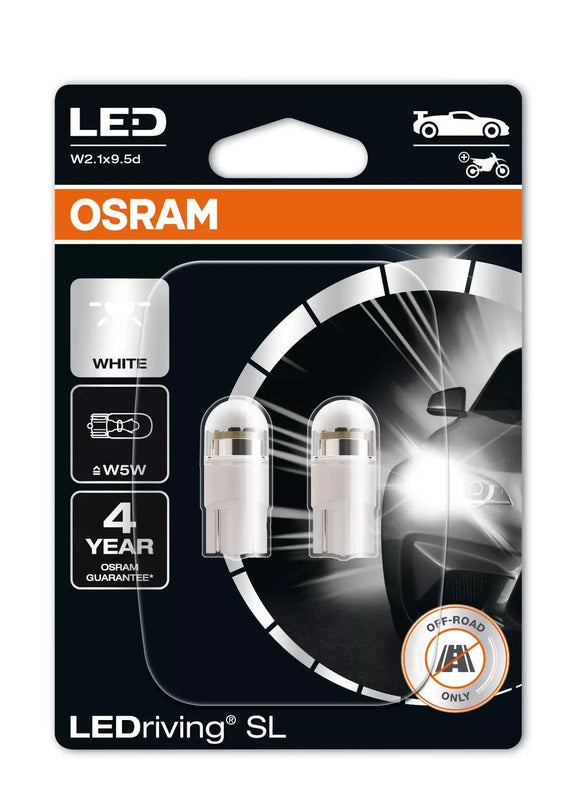 Osram LEDriving SL T10 W5W LED bulbs - 2825DWP - white