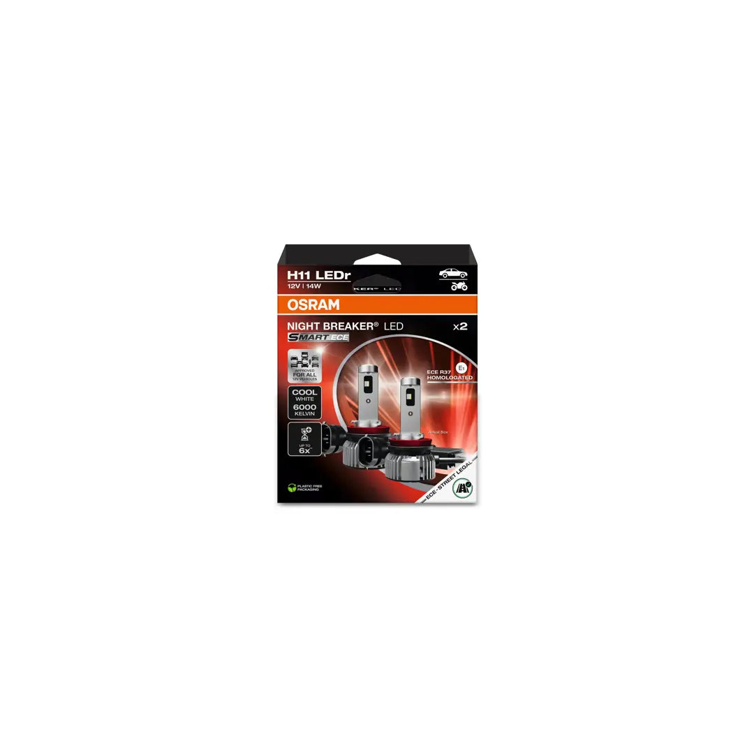 Osram NIGHT BREAKER H11 LED SMART ECE conversiekit - Straatlegaal - 64211DWNBSM-ECE-2HB - Paar