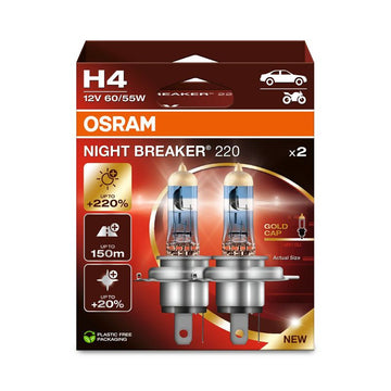 Ampoules halogènes Osram Night Breaker 220 H4 | 64193NB220-2HB | Pack duo