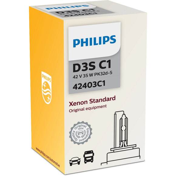 Philips standard OEM D3S HID xenon bulbs 42403C1 New packaging