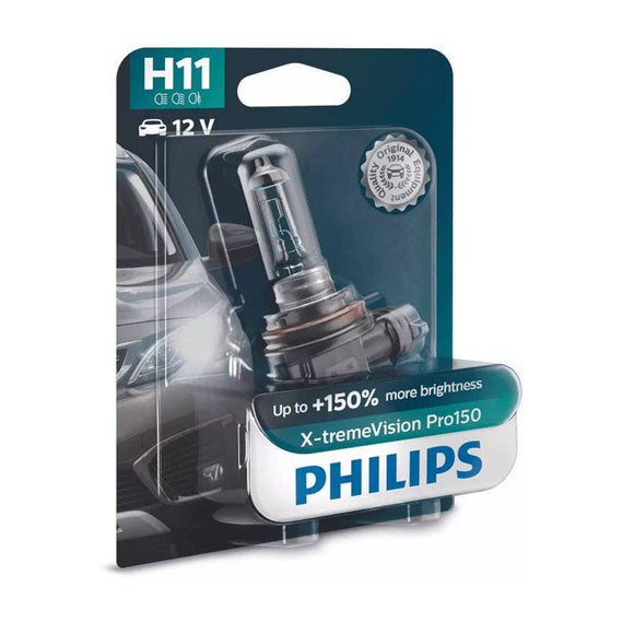 Philips X-tremeVision Pro150 H11 | ampoule halogène plus de luminosité | 12362XVPB1