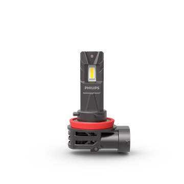 Philips LED H11 Ultinon access H11 LED upgrade bulbs | 11362U2500CX displayed against a black background.