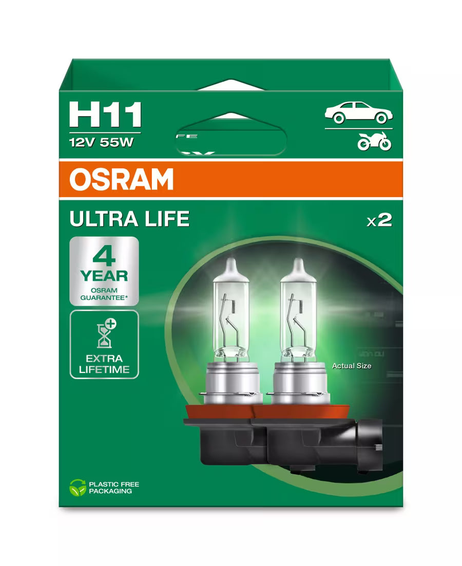 Osram Ultra LIfe H11 halogeenlampen - 64211ULT - 2 stuks