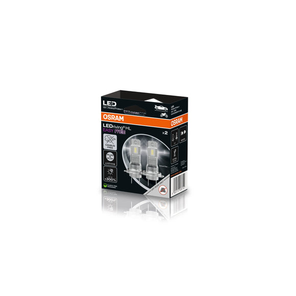 Osram LEDriving HL EASY FREE H7/H18 LED Bulbs, Easy install, No CANbus - 64210DWESYF2-2HB